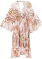 Thumbnail for your product : Loup Charmant Sunrise Paisley-print Organic-cotton Dress - Pink Print