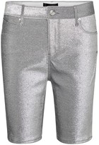 Thumbnail for your product : RtA Toure metallic stretch-denim shorts