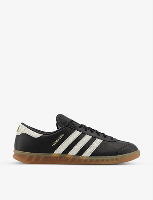 mens black leather adidas