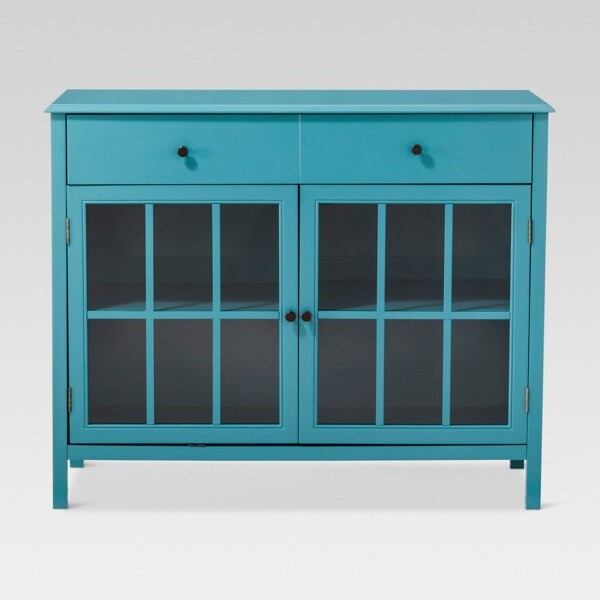 Threshold Windham 2 Door Accent Buffet, Cabinet with Shelves - Teal -  ShopStyle