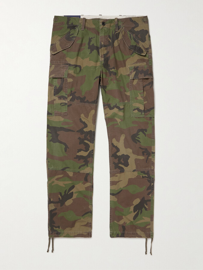 Polo Ralph Lauren Straight-Leg Camouflage-Print Cotton-Twill Cargo Trousers