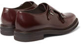 Thumbnail for your product : Brunello Cucinelli Leather Monk-Strap Shoes - Men - Burgundy