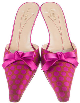 Kate Spade Satin Pointed-Toe Mules