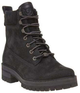 Timberland New Womens Black Courmayeur Valley Lace Up Nubuck Boots Ankle