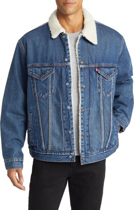 Levi's Premium Fleece Denim Vintage Fit Trucker Jacket - ShopStyle