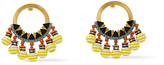 Thumbnail for your product : Elizabeth Cole 24-karat Gold-plated, Bead And Swarovski Crystal Earrings