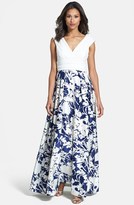 Thumbnail for your product : Aidan Mattox Print Gown