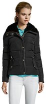 Thumbnail for your product : Cole Haan black quilted down zip front jacket