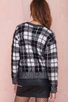 Thumbnail for your product : Nasty Gal Motel Check Me Out Sweater- Black/White