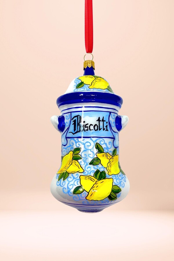 Italian Cookie Jar Glass Ornament "Ferrari" Hand Painted/Hand Made - Kenzies Of London