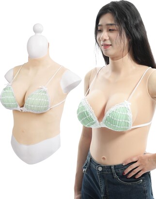 Silicone Breast Cotton Filled B Cup Realistic Fake Boobs False Breasts  Forms Artificial Breast Breast Silicone for Transgender Mastectomy 1 Ivory