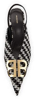 Thumbnail for your product : Balenciaga BB Knife Houndstooth Slingback Pumps