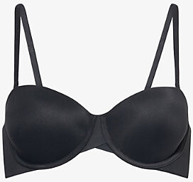 Womens Black Balconette Underwire Stretch-Woven Bra 36B