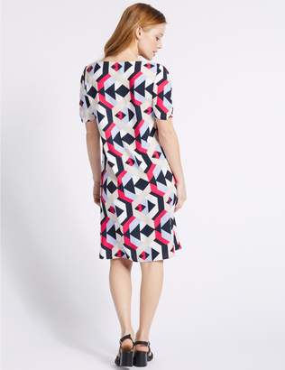 Marks and Spencer PETITE Geometric Print Tunic Dress