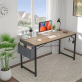 Thumbnail for your product : Inbox Zero Computer Desk 47 Inch Home Office Writing Study Desk, Modern Simple Style Laptop Table With Storage Bag,Black