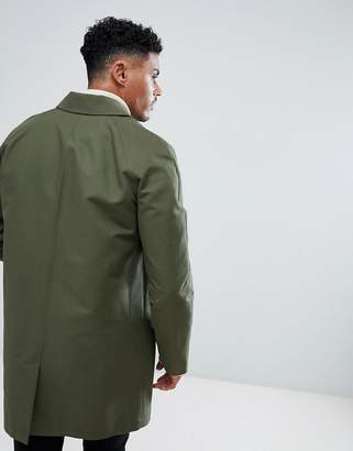 ASOS DESIGN shower resistant single breasted trench in khaki