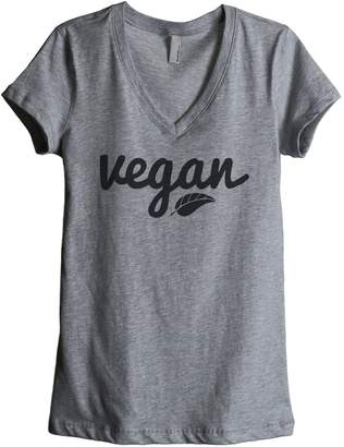 Thread Tank Vegan Women's Relaxed V-Neck T-Shirt Tee