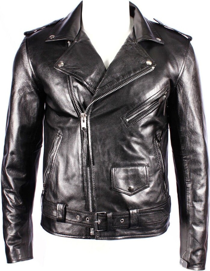 Mens Clothing Jackets Leather jackets Amiri Nappa Leather Zip Jacket in Black for Men 