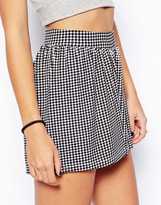 Thumbnail for your product : ASOS Culotte Shorts in Gingham Check Print