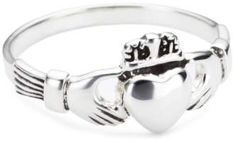 Heritage Women's Sterling Silver Celtic Irish Claddagh Ring, Silver, K