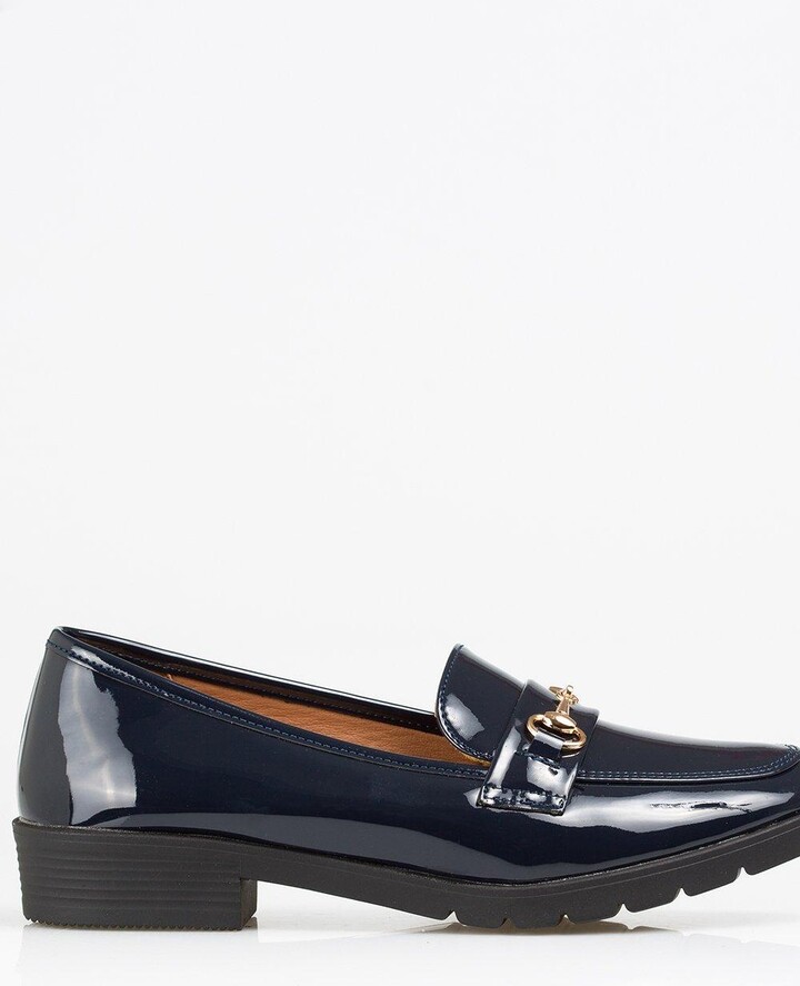 KRISP Patent Penny Loafers with Buckle ShopStyle