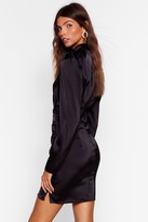 Thumbnail for your product : Nasty Gal Womens Sleek From This Love Satin Mini Dress - Black - 6