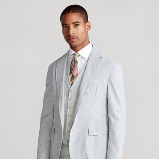 Ralph Lauren Polo Soft Striped Seersucker Suit Jacket