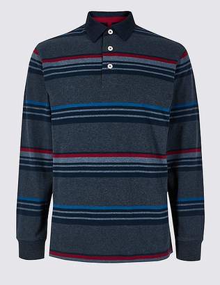 Marks and Spencer Slim Fit Pure Cotton Striped Rugby Top