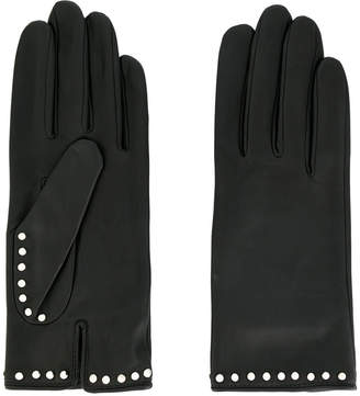 Agnelle studded gloves