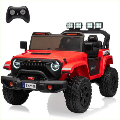 babevy 24V Ride On Toys for Big Kids, 2 Seater Ride on Car, 4WD Extend Car Body, 3 Adjustable Speeds for Ages 3+, Built-in Music Player, Kids Electric Ride O