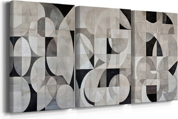 Latitude Run ABSTRACT Series XLIII -Custom Wrapped Gallery Canvas - 3 Pieces