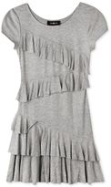 Thumbnail for your product : Amy Byer BCX Girls' Knit Ruffle Dress