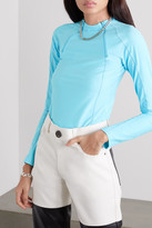 Thumbnail for your product : GmbH Net Sustain Ande Zip-detailed Stretch-jersey Top - Light blue