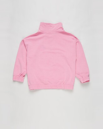 Cotton On Girl's Pink Sweats - Angelica Half Zip Jumper - Kids - Size 8 YRS at The Iconic