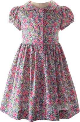 Rachel Riley Girl's Collared Floral-Print Dress, Size 3T-10