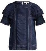 Thumbnail for your product : Sea Sofie Lace Trimmed Cotton Top - Womens - Navy