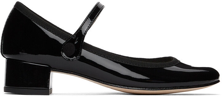 womens black patent mary jane shoes