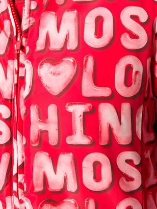 Love Moschino logo printed coat