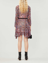 Thumbnail for your product : Maje Relana floral-print silk-crepe mini dress