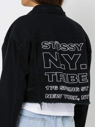 Stussy Keyline Stack Crop Denim Jacket