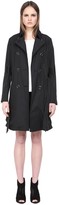 Thumbnail for your product : Mackage Monique Black Classic Trench Coat With Leather Trim