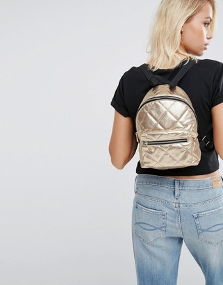 ASOS Mini Metallic Quilted Backpack
