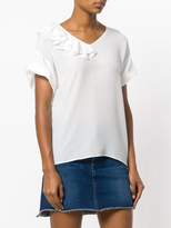 Thumbnail for your product : Moschino Boutique ruffled neck T-shirt