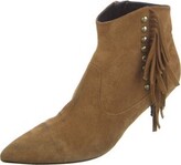 Thumbnail for your product : Saint Laurent Suede Fringe Trim Accent Western Boots