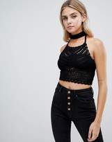 Thumbnail for your product : Missguided choker neck crop top
