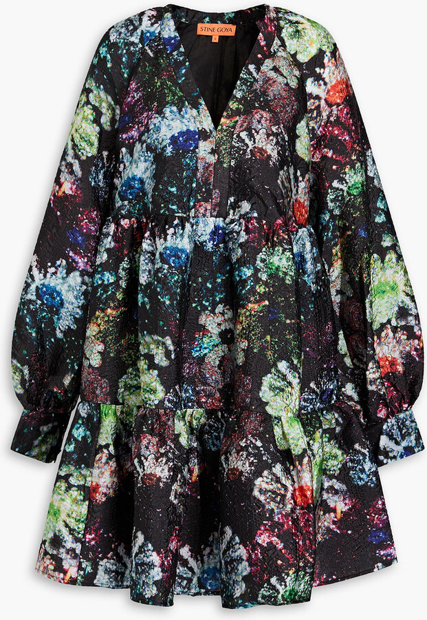 Stine Goya Jesmine floral-print cloqué mini dress