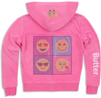 Butter Shoes Girls' Embellished Emoji Hoodie