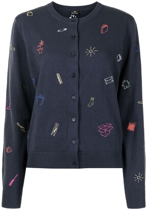 Paul Smith Graphic-Print Button-Up Cardigan