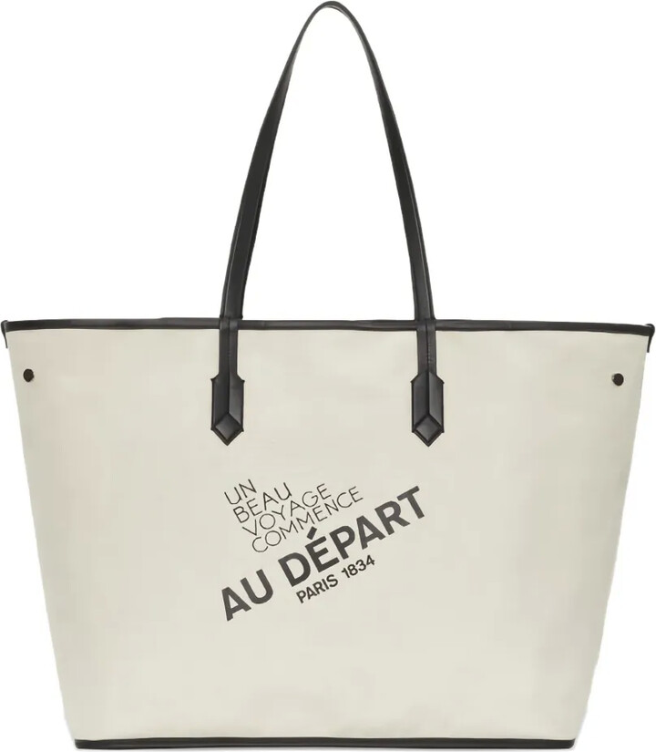 Au Départ No. 55 geometric-print tote bag