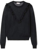 Thumbnail for your product : RED Valentino Ruffle-trimmed Cotton-blend Sweater